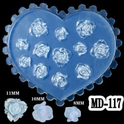 SNASAN Tiny Flower Heart Dolphin Gemstone Beauty Nail Art Resin Silicone Mould DIY Handmade Tool Small Beads Resin Silicone Mold