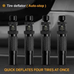 Tire Deflators Easy Twist Pressure Control Adjustable from 0.7 to 2.1 Bar, with Protective Caps&Convenient Carrying Case
