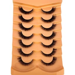 New 7 Pairs of Thick, 3D Simulation Mink Fur Fake Eyelashes Short, Dramatic Fake Eyelashes Wholesale Full Line Fake Eyelash Make