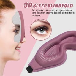 3D Block Out Light Sleeping Eye Mask Memory Foam Silk Sleep Mask Women Men For Eyes Sleep Masker Eye Shade Blindfold Sleep Aid