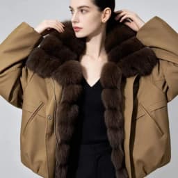 OFTBUY Big Fox Fur Spliced Parkas Winter Warm Thick Women's Coat Loose Duck Down Clothes Women Short Jacket with Fur for Women
