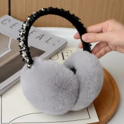 Natural 100% Rex Rabbit Fur Earmuffs Y2k Ear Muffs for Women Winter Apparel Accessories Headphones Cute Fur Earmuffs for Kids