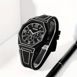 Preppy Style Quartz Wrist Watch - Round Dial, Electronic Drive, Silicone Strap, Unisex, Holiday Gifts(Gift box does not include)
