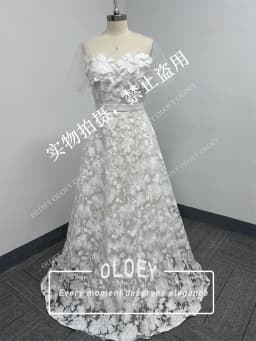OLOEY Elegant Full Lace A Line Korea Wedding Dresses Sweetheart Floor Length Bridal Gowns Corset Back Photo Shoot Customized