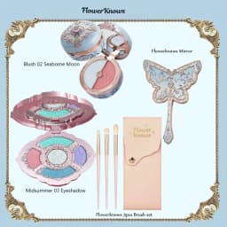 Flower Knows Makeup Set Box Full Swan Bear Garden Collection Embossed Blush Shine Lipstick Kit Foundation All in Maquiagem Kit