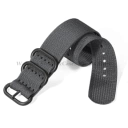 Watch Strap Nylon Silver Black Gold Ring Buckle 18mm 20mm 22mm 24mm Man Women for Seiko Ribbed Braid Replace Watch Accessories