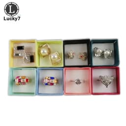 24pcs/lot Paper Ring Gifts Boxes for Jewelry Display 4*4*3cm Assorted Colors Ring Box