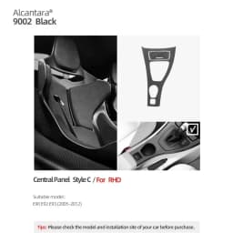 Betterhumz For BMW 3 Series E90 E92 E93 Car Interior Trim Made of Alcantara Center Console Gear Shift Panel Cover Accessories