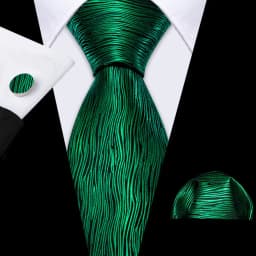 Barry.Wang Green Mint Teal Men Tie Hanky Cufflinks Set Jacquard Olive Sage Lawn Cyan Necktie for Male Wedding Business Gift