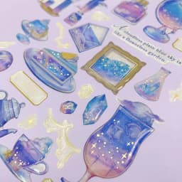 3 pcs/6 pcs Wonderful Starry Sky Time Gilding Stickers Scrapbooking Diy Journal Stationery Sticker Deco School Supplies Gift