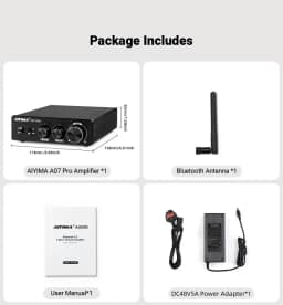 AIYIMA A07 PRO Bluetooth Amplifier TPA3255 QCC304X Stereo 2.0 Channel 300Wx2 Power Digital Amplifier RCA APT-X Home Sound AMP