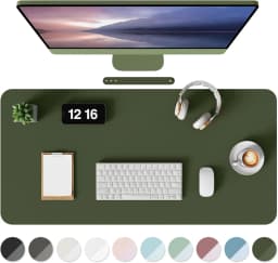 Non-Slip Desk Mat, Waterproof Desk Pad Table Protector, Large Mouse Pad Leather Writing Mat with Suede for Office /Home/Decor