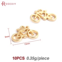 18K Gold Color Airplane Bicycle Tower Windmill Charms Pendants High Quality Diy Jewelry Making Necklace Earrings Accessories