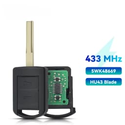 KEYYOU 2BTN Remote 433 Mhz ASK Car Key For Opel Vauxhall Corsa c Meriva astra h j g d Combo HUU100/43/46 YM28 Blade NO CHIP