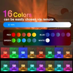 16 Colors Ocean Wave Projector Light Mood Lighting Bedroom Night Light Ambient Cube Luminorthe Playroom Living Room Decorative