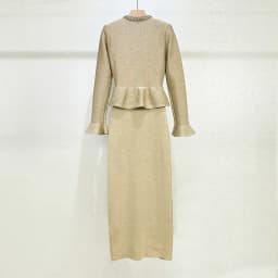 2025 Spring New Women's RoundNeck Diamond-Embellished Long-Sleeved Knitted DressY2K High-Quality Fashionable Commuter Maxi Dress