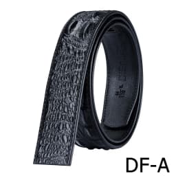 3.5cm Cowskin Genuine Leather Belts for men Replacement Belt without buckle Crocodile Solid Brown Blue Red Black Leather Belts