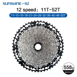 SUNSHINE MTB Cassette 8 9 10 11 12 Speed Mountain Bicycle Freewheel Extra Light 40 42 45 46T 48T 50T 52T for Shimano HG Sprocket