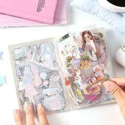 Mr. Paper 20pcs/Pack Cute Character PET Sticker Book for DIY Journal Phone Case Scrapbook Envelope Greeting Card Calendar