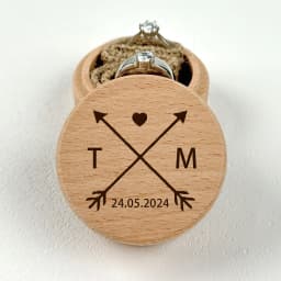 Free Personalized Engagement Ring Box Wooden Ring Box for Wedding Custom Proposal Engraved Ring Bearer Anniversary Gifts for Her