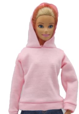 New 30cm 1/6 Doll Jeans Shorts Long Sleeves Simple and Loose Hoodie Set Daily Wear Clothes for Barbies Doll Accessories