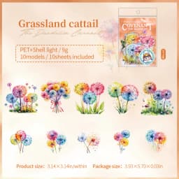 10 pcs Dandelion stickers DIY Scrapbooking Planner Collage Diary Supplies Aesthetics Sticker Stationery