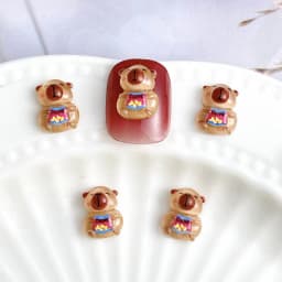 50Pcs Cartoon Cute Resin Capybara Nail Charms Creative Hamster Animal Nail Art Decoration Accessories for DIY Manicure Crafts