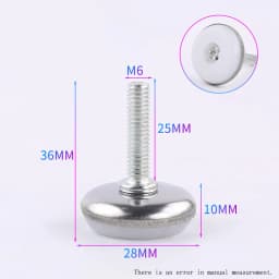 M6 M8 M10 Adjustable Leveling Chair Leg Feet Furniture Mat Screw-in Base Sofa Bed Cabinet Table Floor Protector Anti-slip Pad