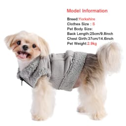 Pet Dog Clothes Winter Warm Coat Jacket For Small Medium Dogs Cat Puppy Fleece Vest With D-ring Chihuahua Pug Sweater Costume