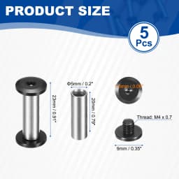 5/10pcs M4 Knife Handle Screws Hex Sink Head Stainless Steel Pocket Knife Pivot Pin Folding Knives Bolts Fasteners Blade Fixing