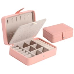 Jewelry Box PU Leather Jewellery Storage Earring Boxes Packaging Storage Display Case Organizer for Home Travel Girl Gift