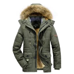 Solid Parkas Male Coat Large Size Clothing Parka Outdoor Men's Winter Jacket Plus Velvet Thick Warm Multi Pocket Jackets