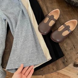Spring Autumn Girls Solid Color Korean Casual Pants Fashion Children Elastic Wide Leg Pant Simple Versatile Baby Trousers
