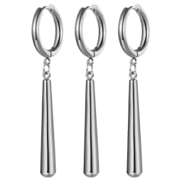 BONISKISS Zorro Earrings for Men Dangle Earrings Ring Stainless Steel Roronoa Anime Cosplay for Men Fashion Desirable Gift
