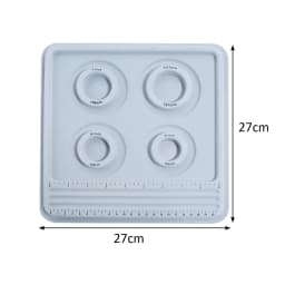 1PC Grey Flocked Bead Board Bracelet Necklace Beading Organizer Tray Beading Accessories Measuring Tool For Jewelry Making