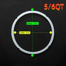 Electric Pressure Cooker/Instant Pot Silicone Sealing Ring, 3QT, 5QT, 6QT, 8QT, Pressure Cooker Gasket, Replace Rubber Seal