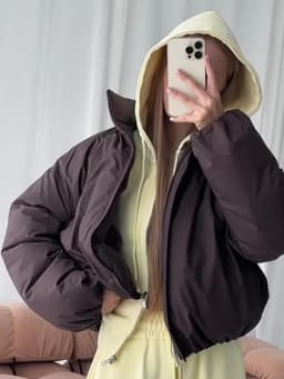 Casual Solid Women's Winter Jacket Fashion Stand Neck Full Sleeve Zip-up Cropped Padded Coats New Basic Daily Outwear 2026