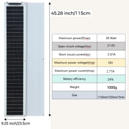 50W 100W Monocrystalline Flexible Solar Panel Kit 12V Battery Charger System For Home Camping Car RV Boat Off-grid Applications