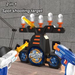 Electric Floating Flying Ball Shooting Target with Double Pistols and Soft Bullet Gun Shooting Target Children's Toy Gun Set