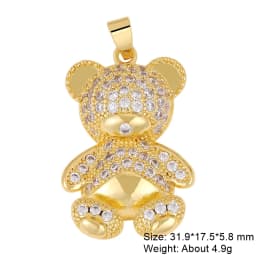 Juya DIY Jewelry Components Cz Paved Glitters Locket Heart Key Charm Pendant Accessories For Women Fashion Jewelry Making