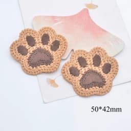 10Pcs Cartoon Bear Paw Applique for DIY Baby Clothes Hat Shoes Sewing Patches Headwear Hair Loop Clips Decor Accessories