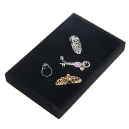 Stackable Velvet Jewelry Trays Organizer Jewelry Storage Box Display Trays Showcase Holder Closet Dresser Drawer