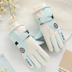 Women Winter Keep Warm Touch Screen Waterproof Anti Slip Thickened Outdoor Sports Ski Gloves Add Velvet Cycling