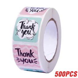 100-500pcs Thank You Sticker Round Scrapbook Envelope Seal Scrapbooking Stickers Festival Birthday Party Gift Decorations Labels