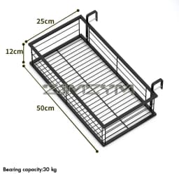 Flower Pot Organizer Storage Basket Rack Hanging Rack Closet Holders Balcony Rail Planter Shelf Fence Railing Flower Pots Holder