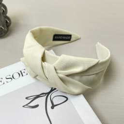 Solid Color Knotted Headband For Women Soft Fabric Wide Hairband Fashion Turban Hair Hoop Girls Daily Hair Accessories