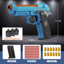 SIG17 Shell Ejecting Soft Bullet Gun, Mechanical Toy Empty Hanging Pistol Outdoor Shooting Game Educational Model Toy for Adult