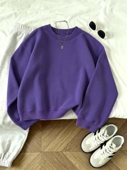 On Clearance Sale Solid Women's Casual O-Neck Sweatshirt New Street Rock Loose Long Sleeve Top For Party Couple Clothing
