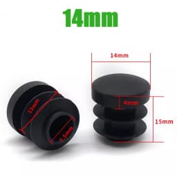 Black PE Plastic Round Pipe Plugs, Dia 10-100mm Furniture Foot Caps, Chair/Table Leg Protectors, Dustproof Tube Hole Covers