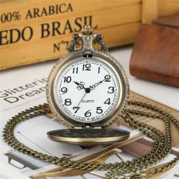 Retro B-29 Aircraft Quartz Pocket Watch Steampunk Retro Army Military Necklace Chain Watch Pendant Antique Gifts for Soldiers